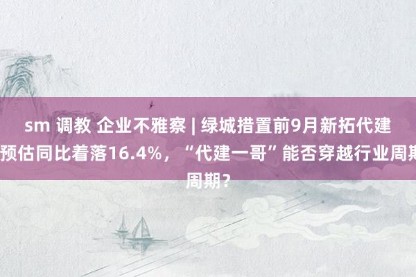 sm 调教 企业不雅察 | 绿城措置前9月新拓代建费预估同比着落16.4%，“代建一哥”能否穿越行业周期？