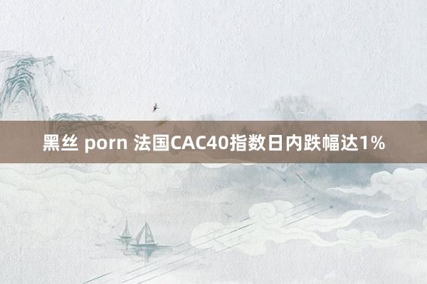 黑丝 porn 法国CAC40指数日内跌幅达1%